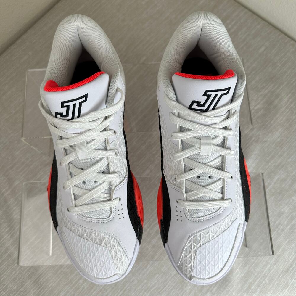 Jordan Tatum 2 Red Cement Basketball Shoes White Black Crimson Mens 7 FJ6457-106 - Picture 1 of 10